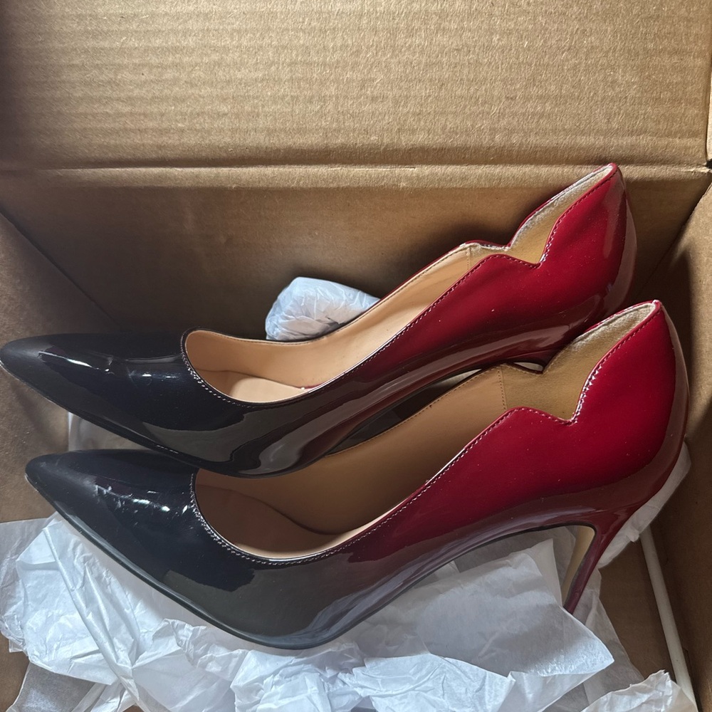 COLETER Women's 4 Inch Pumps Pointy Toe Wedding Dress Shoes Slip on Stiletto